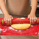 Mastrad Rouleau à pâtisserie réglable antiadhésif Rouge – Contrôle d’épaisseur 2 à 8 mm – Silicone sans BPA – 41 cm image 2
