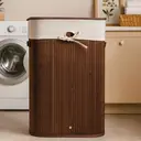 Maison by Premier Dark Brown Square Laundry Hamper image 3