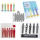 Candles Die Cut for Card Making, Scrapbooking Die-Cuts, Metal Cutting Dies Congratulations Die Cuts Happy Birthday Embossing Stencils Template for DIY Scrap-Booking Decor Wedding Blessing Card image 2