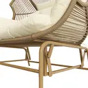 Garden Rocking Chair for Two, Patio Chair, Outdoor Swing Egg Chair, Rocking Chair, Garden Swing, Porch for the Garden, Balcony, or Terrace, Beige image 6