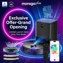 monsga MS1 MAX robot aspirateur-laveur, 5000 Pa, station d’auto-vidage 3,5 L, navigation LiDAR, autonomie jusqu’à 180 min, contrôle via application/télécommande/voix, pour sols durs et tapis image 9