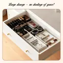 GTIMEX Table de maquillage, table de maquillage avec éclairage LED, grand miroir haute résolution, 7 compartiments de rangement ouverts, 1 grand tiroir, 3 tiroirs latéraux, 3 couleurs d'éclairage, 92,6 x 132 x 36 cm image 7
