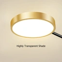 Homary Modern Gold Semi Flush Mount Light LED Ring Ceiling Light image 4