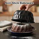 PURECOOK Carbon Steel Cake Mold Series | Gray | 2-Piece Non-Stick Pumpkin Chiffon Mold image 2