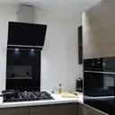 CDA EVA60BL 60cm Angled Extractor, Black image 0