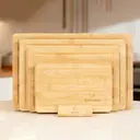 Zimatic Lot de 4 planches à découper en bambou avec support de rangement antidérapant image 7