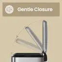 SONGMICSHOME 40L Double Kitchen Bin with Lids, Rubbish Bin, Soft Close with Plastic Inner Buckets, Silver image 5