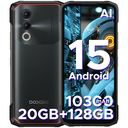 DOOGEE Blade 20 Rugged Smartphone, Android 15, 10300mAh Battery, 6.6-inch 90Hz HD+ IPS Display, 20GB RAM+128GB ROM, 16MP AI Camera, Triple Card Slot, SIM-Free and Unlocked Mobile Phone image 0