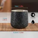 TEANAGOO Ceramic Japanese Tea Cup, 6.9oz/205ml, Charcoal Grey, H17, 4 Pcs/Box, Asian Tea Cup Set, New Year Sale , Top gift picks image 1