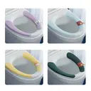 SNSP Lot de 4 paires de coussins de siège de toilette adhésifs, lavables, avec poignée et autocollants image 4