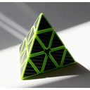Pyraminx 3 x 3 Puzzle pyramide en fibre de carbone - Noir/vert image 3