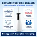 BAIR CARE M4 draagbare waterflosser met druksproeimodus, batterijduur van 30 dagen, via USB oplaadbaar, 4 reinigingsstanden, IPX7-waterdicht, compacte monddouche voor dagelijkse verzorging en reizen image 7