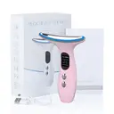EYUSALL EMS Gesicht & Hals Massagegerät mit 3 Lichttherapie Modi, Anti-Falten Lifting Gerät mit 4 Betriebsarten Rosa image 3