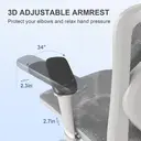 Sihoo M57 chaise de bureau ergonomique en mesh avec soutien lombaire réglable, accoudoirs 3D et dossier haut respirant gris clair image 4