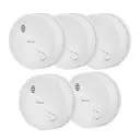 HEIMAN Smoke Detector, 10 Year Fire Alarm, EN 14604 Certified, Photoelectric Smoke Detector, Lithium Long Term Battery, Fire Detector, 85 dB Alarm (Pack of 5) image 1