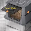 Savic Katzentoilette aus Edelstahl mit Deckel, XL, abgeschlossen, inklusive Schaufel, zwei Türen, leicht zu reinigen, geruchsreduzierend image 3