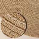 Lot de 6 sets de table ronds en polyester et coton tissé effet pailleté, diamètre de 38 cm - Café au lait image 7