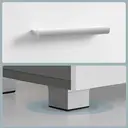 Ochama x SONGMICS Bathroom Storage Unit with Drawers, Under Sink Cabinet with Compartments and Feet, for Pedestal Basins, White and Grey image 7