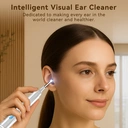 Sunluxy Ear Wax Removal Tool with 8MP Camera and 7 Kits, 6 LED Lights, Soft Silicone Tips, IPX5 Waterproof, Type-C Rechargeable, Compatible with iOS & Android – P6X, White image 1