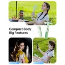 JISULIFE Life8 Plus Ventilateur portatif avec fonction batterie externe 4500 mAh et lampe de poche - Vert menthe image 4