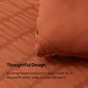 Meeallhome Comforter Set Seersucker Textured Bedding set 135*200cm/50*75cm*1 tangerine image 5