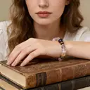 VoxorAI L8 Bracelet en cristal, quartz et améthyste naturels artisanal - Vert ambré image 6