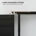 Vinsetto Electric Standing Desk, 140 x 70cm Height Adjustable Sit Stand Desk with 4 Memory Smart Panel, Stand Up Desk for Home Office, Black and Teak image 5