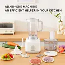 ochama Multifunctional High-Power Food Processor & Mixer, suitable for chopping, slicing, grinding, and pureeing, 1.8L bowl, 750W. image 2