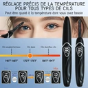 SUNLUXY S600 Recourbe-cils électrique pour courbure naturelle longue tenue, avec affichage LED de la température et de la batterie, arrêt automatique de sécurité - Noir image 5