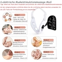 EYUSALL EMS Gesichtsstraffungsgerät mit Fernbedienung, V‑Face Gesichtsmaske mit 6 Massage‑Modi, 18 Intensitätsstufen, 40℃‑Wärmefunktion, 5‑Farben‑LED‑Lichttherapie weiß image 3