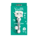 Gillette Venus Pro ComfortGlide rasoir pour femme, peaux sensibles, 1 manche + 1 cartouche de recharge, manche en métal réutilisable et porte-rasoir de douche image 2