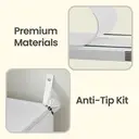 SONGMICSHOME Modular Shoe Storage Cabinet, 10-Compartment Organiser with Doors, Plastic Panels and Steel Frame, Entryway, White image 5