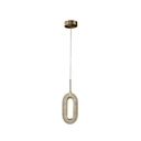 Homary Ovated Gold Ring Pendant Light 1-Light LED Lighting with Adjustable Cable image 0