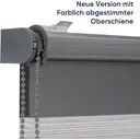 Store Double Roulant Seykey, Fixation par Clip, Sans Perforation pour Fenêtres, Double Store Roulant de 45 cm de Large, Store Roulant Double de Protection Solaire, 45x130 cm, Gris Foncé image 2