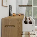 GRAVFORCE Chest of Drawers 6 Drawers Modern Bedroom Dresser with Storage Cabinet Wooden Cupboard for Bedroom Living Room White 70x100x30cm image 7