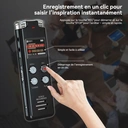 Rexsun L357 Enregistreur vocal avec réduction du bruit en aluminium, 128 Go image 2