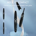 SUNLUXY S600 Recourbe-cils électrique pour courbure naturelle longue tenue, avec affichage LED de la température et de la batterie, arrêt automatique de sécurité - Noir image 8