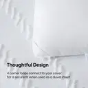 Meeallhome Comforter Set Soft Warm Tufted Neutral Bedding set 260*220cm/60*80cm*2 White image 4