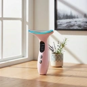 EYUSALL EMS Gesicht & Hals Massagegerät mit 3 Lichttherapie Modi, Anti-Falten Lifting Gerät mit 4 Betriebsarten Rosa image 2