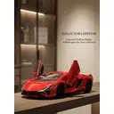 Voiture miniature Lamborghini Lightning Red 1:36, Portes ouvrantes, Action à recul, Jouet en fonte d'alliage métallique durable pour adolescents et adultes image 4