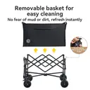 ochama Collapsible Compact Camping Wagon 200L Black, Extra Large & High Capacity, 400L Stackable Capacity, Dual Brake Off-Road Wheels, Space-Saving Storage, For Camping, Picnics, Vending & Moving image 7