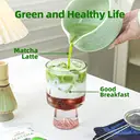 TEANAGOO 7-Piece Matcha Set with Whisk and Green Chawan Bowl (with Spout), for Ceremony, Breakfast & Latte image 4