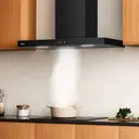 Ciarra Recirculation 90CM Extractor Hood, Wi-Fi & App Touch Control, 650m³/h, Wall-Mount, 4-Speed with Booster, Black Aluminum Filters, Energy Class A+++ image 2