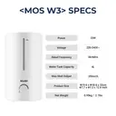 ROUNY Ultrasonic Air Humidifier MOS W3, 4L Top Fill Tank, 23W, 350ml/h Mist Output, 360° Cool Mist, ≤38dB Quiet Operation, Silver Ion Sterilization for Bedroom and Office image 9