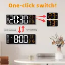 HATITANG PH-01B 16" Digital Wall Clock Black image 1