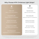 M.TK MOVETECK Guirlande lumineuse extérieure à piles 180 LED étanche blanc chaud - 14,4 m image 5