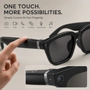 Lunettes Verbex, lunettes intelligentes, lunettes IA, traduction en temps réel de 145 langues, enregistrement, photo, réveil vocal, musique, réponses aux appels, prévisions météo ChatGPT image 9