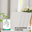 Deconovo Lot de 2 rideaux occultants aspect lin avec oeillets 132 x 214 x 8 cm - Blanc ivoire image 3