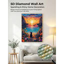 JU7CER 5D Full-Circle Diamond Painting Kit - Black Cat | Warm Sunset Adult Hobby Animal Crystal Painting | Home Wall Decor & Gift 12×16 inches (30×40 cm) image 6