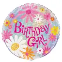 Unique Party Unique Prism Birthday Girl Foil Balloon, 45cm image 0